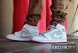 Jordan 1 Mid White Black Gym Red On Feet 9 Nike Air Jordan 1 On Feet Pics You Can T Miss Air Jordans Jordans Jordan 1