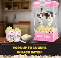 Big Bambino Popcorn Machine - Old-Fashioned Popcorn Maker with 4-Oz Kettle,  Measuring Cups, Scoop, and Serving Cups by Great Northern Popcorn (Pink)