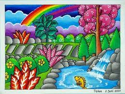 Menggambar Pemandangan Cara Gradasi Warna Oilpastel Ep 220 Youtube Di 2020 Seni Krayon Pelajaran Seni Lukisan Pensil Warna