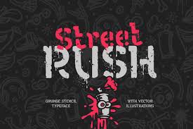 Download typography fonts for desktop. Street Rush Font Graphics In Fonts On Yellow Images Creative Store