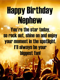You Re The Star Happy Birthday Card For Nephew Birthday Greeting Cards By Davia Send this football birthday greeting card to your nephew today to with him a happy birthday. happy birthday card for nephew