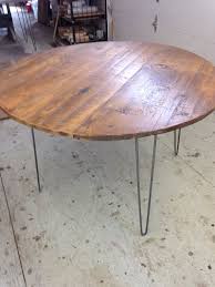 Round Dining Table Reclaimed Wood With Metal Hairpin Legs Dining Table Round Dining Table Table