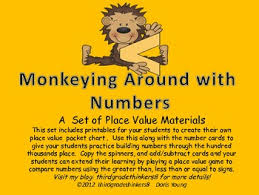 Monkeying Around With Mathplace Value Pocket Chart And Cards With Game