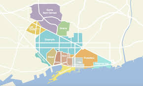 Con este mapa interactivo podrás conocer las localizaciones de los diferentes distritos que forman barcelona y todos sus barrios. Barrios De Barcelona Mapa Mapa De Barrios De Barcelona Espana Cataluna Espana