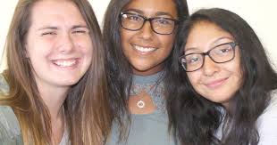 Today's smile: Grace Dodson, Sheyla Covarrubias and Edith Perez