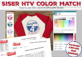 most accurate siser htv color for silhouette studio mock ups