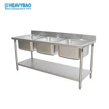 Check spelling or type a new query. China Heavybao European Style Ss Working Table With Double Sink Portable Deep Stainless Steel Sink For Restaurant Kitchen Wholesale China Stainless Steel Sink Kitchen Sink