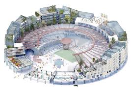 Gosplan Pia Uno8a False Mirror Office Blueprint Competition Architecture Concept Drawings Circular Buildings Masterplan Architecture