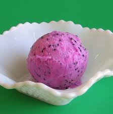 Discover Dragon Fruit In This Magenta Colored Frozen Sorbet Dessert Recipe Sorbet Recipes Dragonfruit Recipes Fresh Fruit Recipes