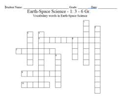 Teachers should also check out 6th grade vocabulary lesson plans. Science Crossword Puzzles 3 To 6 Grades Earth Space Science 1