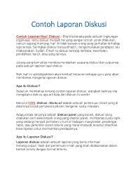 Metode ini cocok untuk mereka yang memiliki daya ingat tinggi, topik pidatonya. Pdf Contoh Laporan Hasil Diskusi Secara Lengkap Satria Baja Hitam Academia Edu