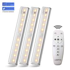 Super bright & energy efficient: Ldopto Led Under Cabinet Lights Wireless Remote Control Cabinet Lights 10 Led Warm White Cabinet Lights Stick Anywhere Battery Operated With Dimmer And Timer Functions Amazon De Lighting