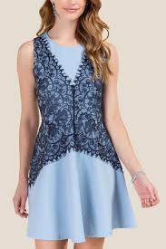 Cheap blue lace overlay dress starting from $26.99 with excellent quality and fast delivery. Aura Lace Overlay A Line Dress Francesca S