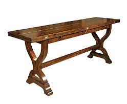 Flip top table by linden blue is a foldable dining table with wheels. Port Eliot Flip Top Trestle Solid Wood Dining Table Perigold