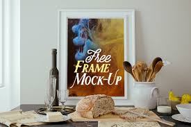 Download Free Frame Mock Up Kitchen Dealjumbo Com Discounted Design Bundles With Extended License Free Frames Frame Mockups Typography Prints