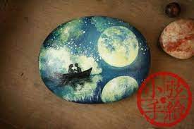 小弦石头 来自味是清欢的图片分享 堆糖 rock painting patterns beach rock art rock crafts