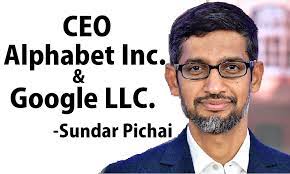 Sergey brin ist präsident des neuen unternehmens und larry page ceo. Sundar Pichai Ceo Of Google Llc And Alphabet Inc Uncategorized Electroica Blog