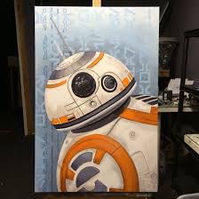 Bb 8 Droid Sold Painting By Nephtali Lefty Brugueras Jr Winsor Newton Oil 24x36 On Canvas Star Wars Painting Star Wars Canvas Painting Star Wars Kids Room