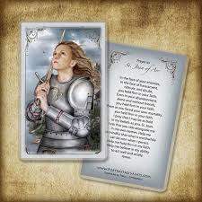 St Joan Of Arc Holy Card Patron Of The Military Soldiers Etsy Saint Joan Of Arc Joan Of Arc Holy Cards
