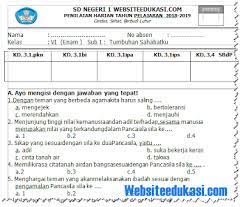 Penilaian untuk kelas 6 (enam) bisa dijadikan tambahan dalam penyusunan soal uas (ujian akhir sekolah). Soal Ph Kelas 6 Tema 1 Kurikulum 2013 Revisi 2018 Soal Terbaru