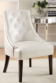 Contemporary White Vinyl Upholstery Half Arm Accent Chair Living Room Furniture Accentchair White Leather Chair Farmhouse Chairs Comfortable Accent Chairs