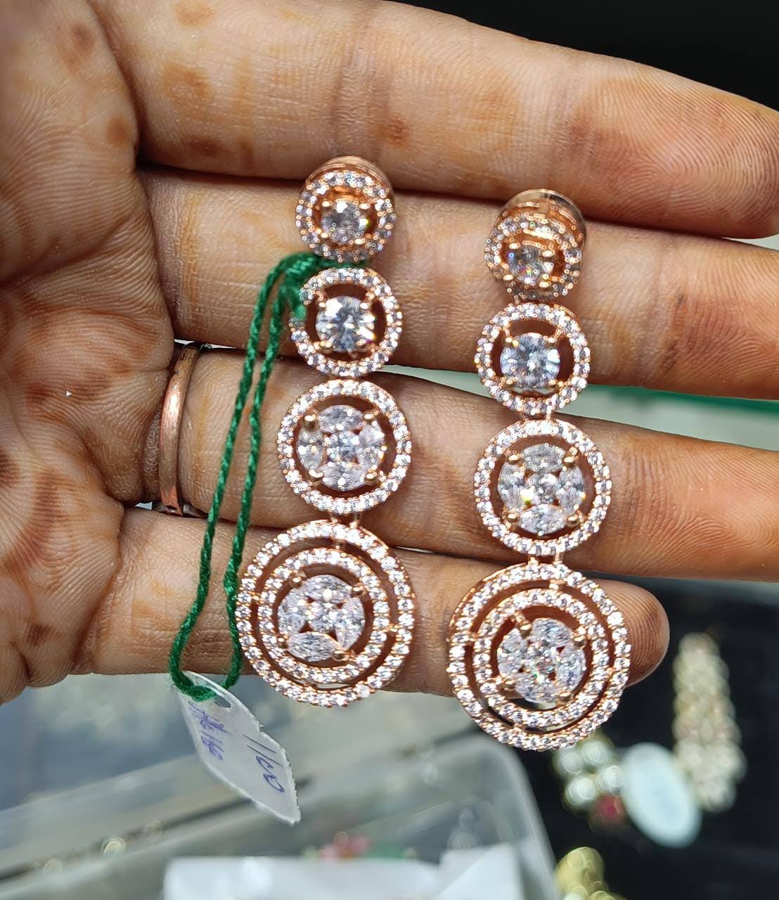 Rose gold earrings product image