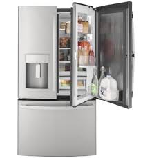 Any modern refrigerator is a complex system, where the majority of parts interact with each other. Ge 27 7 Cu Ft Fingerprint Resistant French Door Refrigerator With Door In Door Gfd28gynfs Ge Appliances