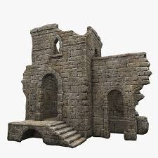 3d Tower Ruin Ruins Ruins Architecture House 3d Model