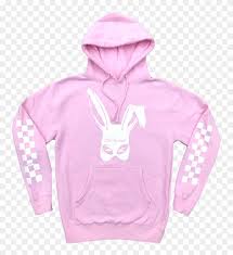 Clothing accessories logo etsy brand, bad bunny logo, child, text, logo png. Bad Bunny Hoodie In Baby Pink Hoodie Hd Png Download 768x1024 6534228 Pngfind
