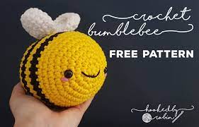 Free crochet bee pattern wednesday, may 15, 2019. Amigurumi Bumblebee Free Crochet Pattern Video Tutorial Hooked By Robin