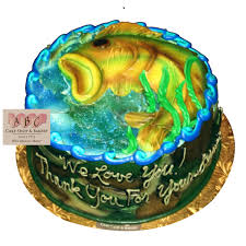 This makes a nice big cake! 2040 Big Mouth Bass Fish Cake Abc Cake Shop Bakery