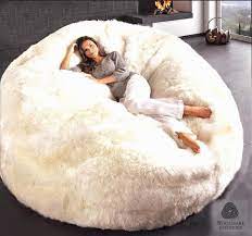 Sheepskin Beanbag Filled Auskin Jumbo Bean Bag Chair Cozy Place Cool Stuff