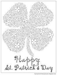 I made the shape outlines on the computer, then printed them off and filled the clovers, flowers, and pots of gold in with my own designs and swirls. St Patrick S Day Coloring Pages Easter Art Project Coloring Pages St Patricks Day Crafts For Kids