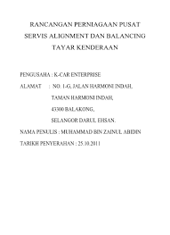 Rancangan perniagaan juga dikenali sebagai kertas kerja perniagaan atau kertas kerja pinjaman perniagaan. Top Pdf Contoh Kertas Kerja Rancangan Perniagaan Catering 123dok Com