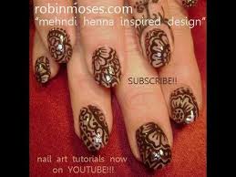 Henna Nails Mehendi Mehndi Heena Arabic Indian Wedding Tattoo Robin Moses Nail Art Tutorial Henna Nails Henna Nail Art Nail Art Wedding