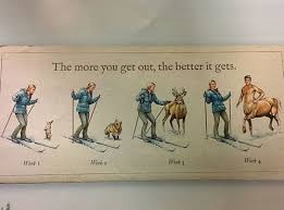 The More You Get Out The Better It Gets Cross Country Skiing Quotes Funny Pictures Skiing Memes