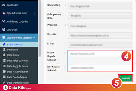 Profil guru atau biodata guru yang dibuat dari aplikasi dapodik sangat lengkap dan relevan dengan berbagai kebutuhan atau permintaan data. Langkah 6 Admin Erapor Menu Data Referensi Dapodik Data Kito