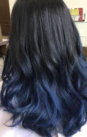 Pin By Sity Mauidathul On Hair Hair Color For Black Hair Dip Dye Hair Denim Hair