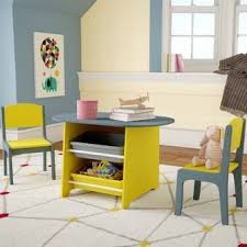 Emilio Kids 3 Piece Arts And Crafts Table And Chair Set Kids Table With Storage Kids Table Chair Set Furniture
