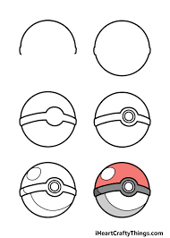 Pokeball Drawing - How To Draw A Pokeball Step By Step