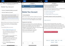 If you'd like to delete a different account: How To Delete Or Temporarily Disable Instagram Account