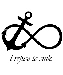 I Refuse To Sink Anchor Infinity Symbol Art Art Print By Funnyimages X Small Infinity Symbol Art Infinity Symbol Tattoo I Refuse To Sink