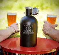 Personalized Beer Growler - Black Steel Groomsmen Gifts for 5