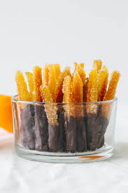 Grating the zest makes fine pieces and is good for cooking in recipes. Candied Orange Peel Chocolate Covered Downshiftology