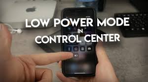 How To Add Low Power Mode To Control Center Youtube