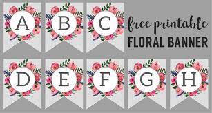 Perfect for banners, bulletin boards, alphabet units, learning activities and abc crafts. Floral Alphabet Banner Letters Free Printable Paper Trail Design