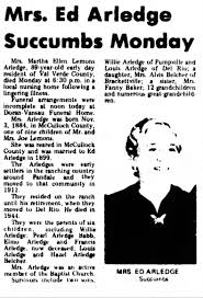 Obituary for Arledge (Aged 89)