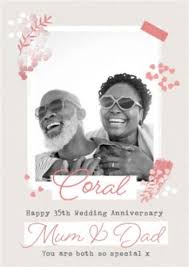 35+ wedding anniversary wishes for friend and relatives 35+ wedding anniversary wishes. Coral Happy 35th Wedding Anniversary Mum Dad Photo Upload Moonpig