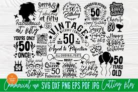 Download Art Collectibles Clip Art Fifty Birthday Svg Fifty Svg 50 And Fabulous Svg Hello Fifty Svg For Cricut And Silhouette Dxf 50th Birthday Svg Png