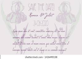 Check out our romeo and juliet wedding invitation selection for the very best in unique or custom, handmade pieces from our приглашения shops. Beautiful Wedding Invitation Iris Background Stock Vector Royalty Free 1426490138